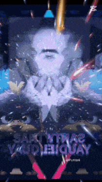 a poster that says ' santytma2 yudiquay ' at the top