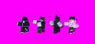 a group of roblox characters are posing for a photo