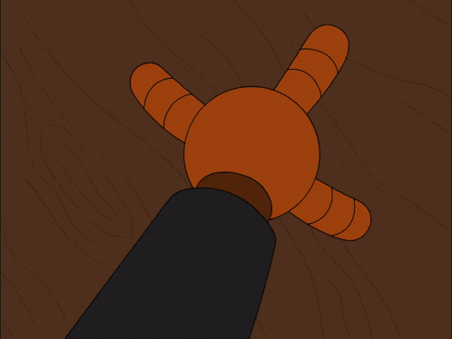 a cartoon character holding a gun with a g on his face