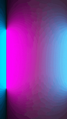 a pink and blue light is coming out of the corner