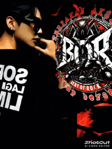 a man wearing a black shirt that says ' best of rock ' on it