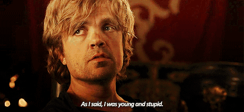 a man says " as i said , i was young and stupid "
