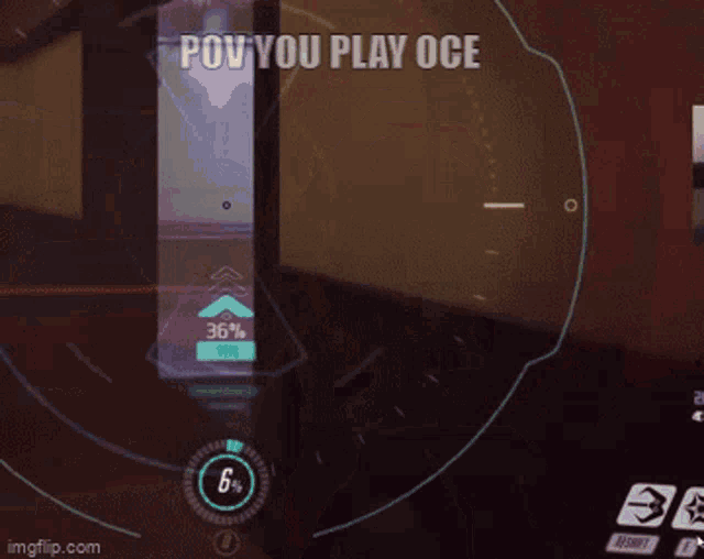 a screen shot of a video game with the words pov you play oce