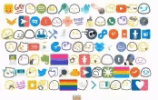 a bunch of emojis on a white background