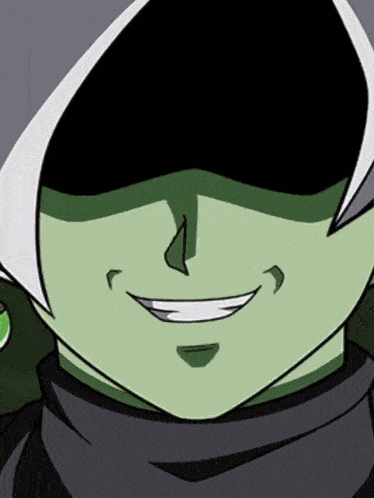 a close up of a cartoon character 's face smiling