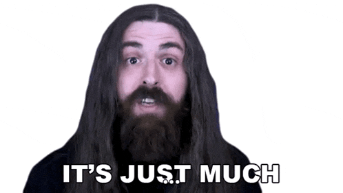 a man with long hair and a beard is saying much cheaper