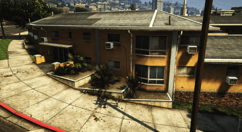 a building with a sign on the side that says ' motel '