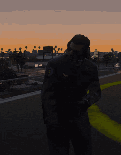 a police officer in a video game has a patch on his uniform that says ' u.s. army '