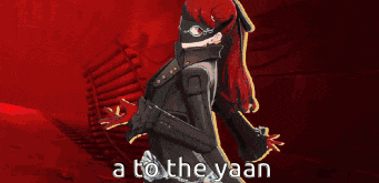 a silhouette of a person holding a gun with the words " a to the yaan " written below it
