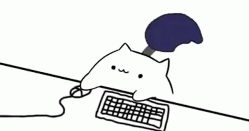 Bongo Cat Tapping Keyboard GIF - Bongo Cat Tapping Keyboard Tapping Fast GIFs