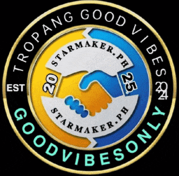 a logo for tropang good vibes only with a handshake