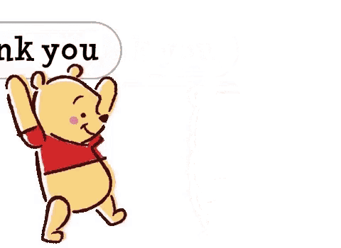 a cartoon of winnie the pooh and piglet saying thank you