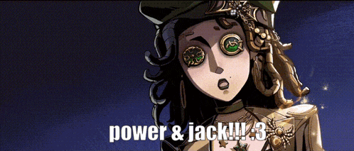 a cartoon of a woman with the words power & jack written below her