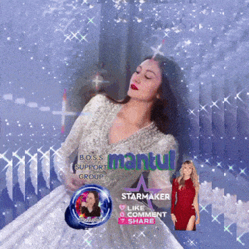 a picture of a woman in a white dress with the words " mantul " on the bottom