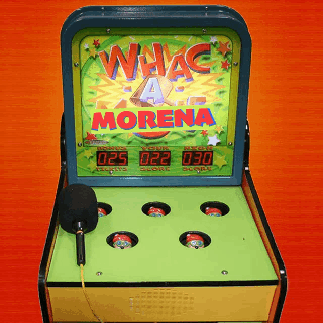 a game called whac a morena has a microphone on it