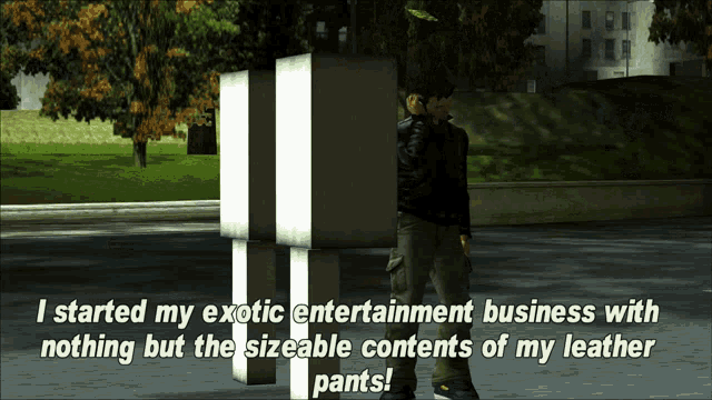 Gtagif Gta One Liners GIF - Gtagif Gta One Liners I Started My Exotic Entertainment Business With Nothing But The Sizeable Content GIFs