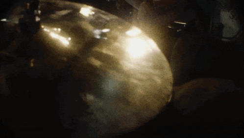 a close up of a drum with a light shining on it