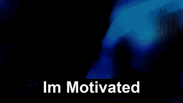 a blurry picture of a man with the words im motivated written below him