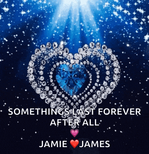 a heart made of diamonds with the words " somethings last forever after all "