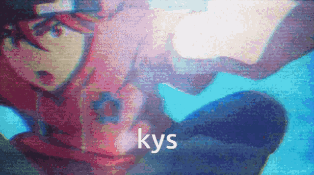 a pixelated image of a person with the word kys in the corner