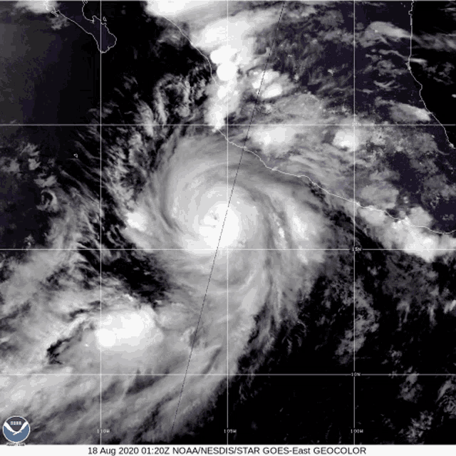a satellite image of a hurricane taken on august 18