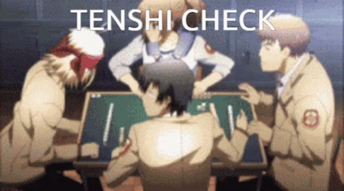 Tenshi Check GIF - Tenshi Check Angel Beats GIFs