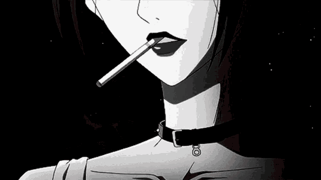 a black and white image of a woman smoking a cigarette with the words by karl williamson in red