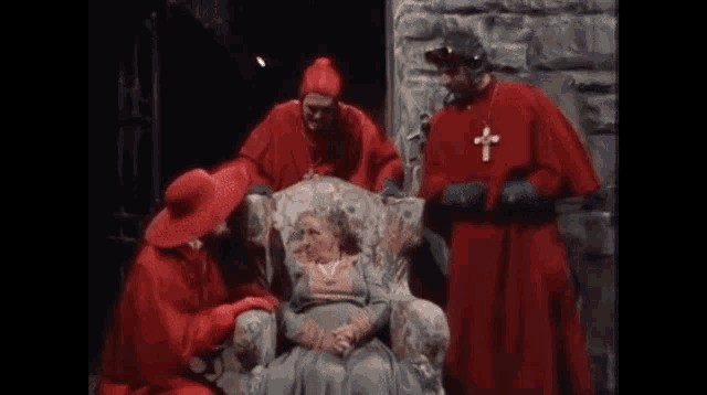 Monty Python Spanish Inquisition GIF - Monty Python Spanish Inquisition Comfy Chair GIFs