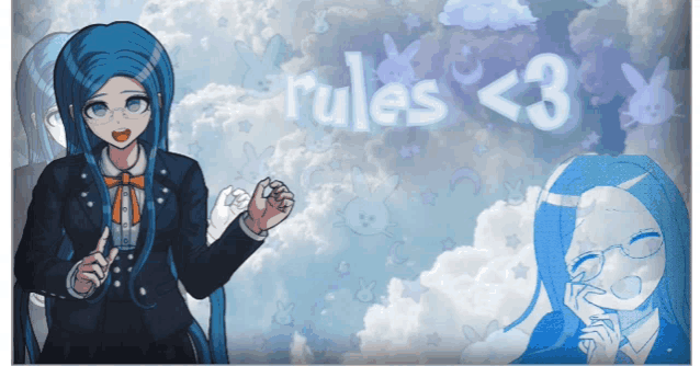 rules < 3 is written on a blue background
