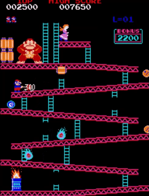 a screenshot of a video game with a high score of 007650