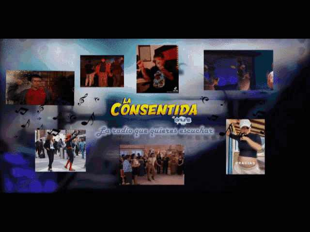 a collage of pictures with the words la consentida on the bottom