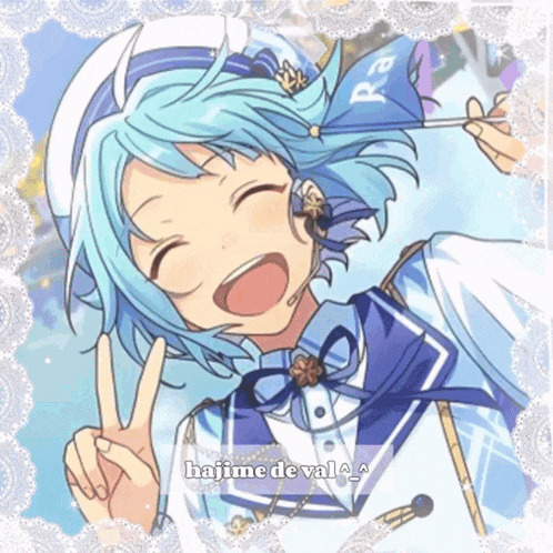 a drawing of a girl with the name hajime de val on it