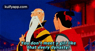 a man with a beard is talking to a woman who says you don t meet a girl like that every dynasty !
