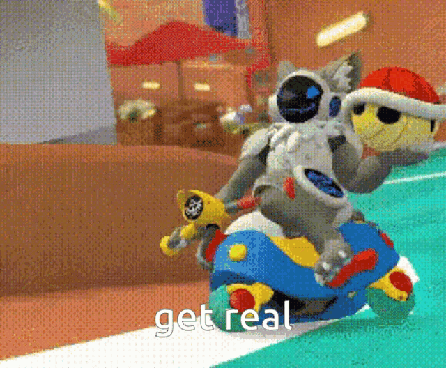 Protogen Get Real GIF - Protogen Get Real Mario Kart GIFs