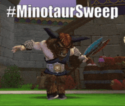 Minotaur Sweep GIF - Minotaur Sweep Wiki101 GIFs