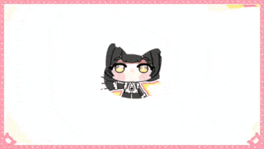 a cartoon girl with a bow on her head is holding a stick in front of the word money