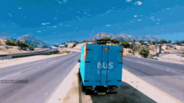 Cool Blue Busje Truck GIF - Cool Blue Busje Truck Crash GIFs