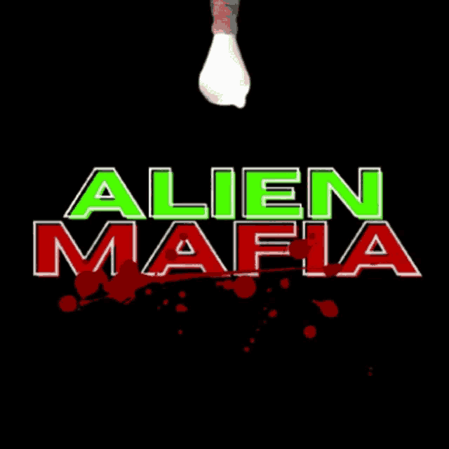 a poster for alien mafia with a light bulb