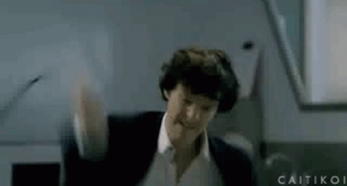 Sherlock Stabbing Anger GIF - Sherlock Stabbing Anger Angry GIFs