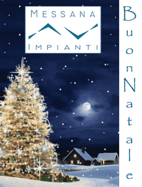 a messina impianti christmas card with a christmas tree