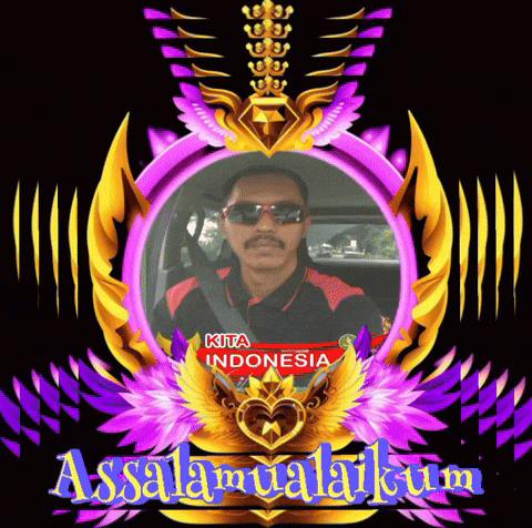 a picture of a man in a car surrounded by purple flowers and the words assalamualaikum