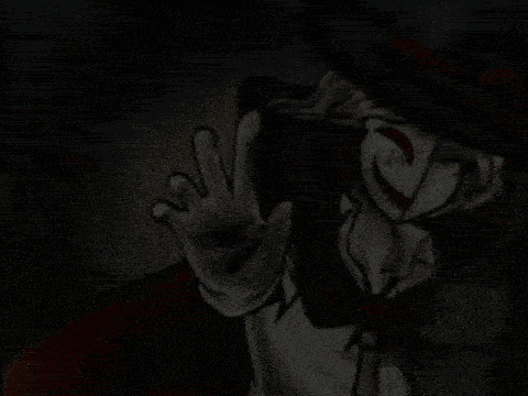 a cartoon of a man wearing a top hat and gloves with a mask on his face .