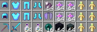a screenshot of a minecraft game showing items with numbers 64 64 64 64 64 64 64 64 64 64 64 64 64 64 64 64 64 64