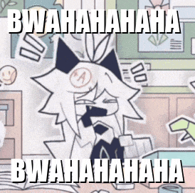 a picture of a cartoon character with the words bwahahahaha bwahahahaha