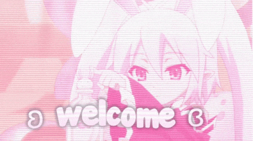 a pink background with a girl and the words a welcome 3