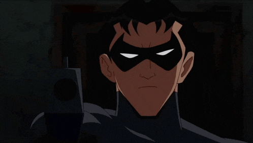 a cartoon character is holding a gun in his right hand