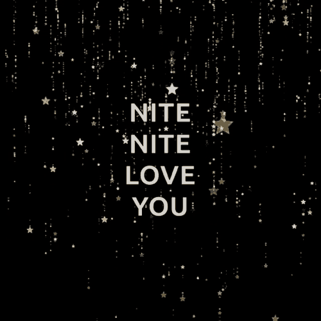 a poster that says nite nite love you