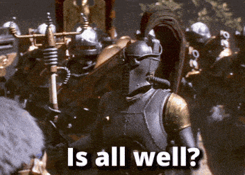 a picture of a knight with the words is all well