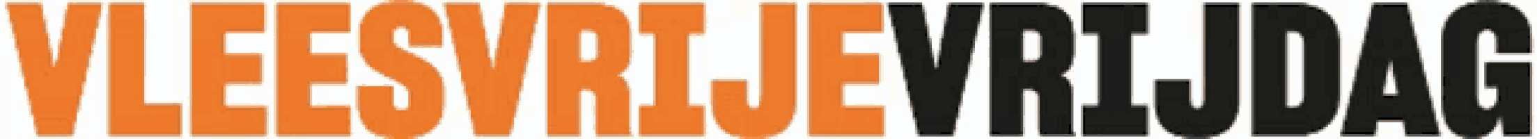 a sign that says ' vleesvrijjevrijdag ' in orange and black