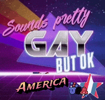a poster that says sounds pretty gay but ok america